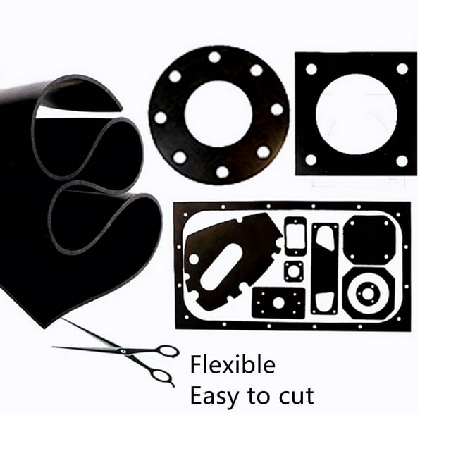 Black Thin Rubber Sheet Silicone High Temp Gasket Material Universal Auto Vehicle 1mm Thick - Paidu Suppliers