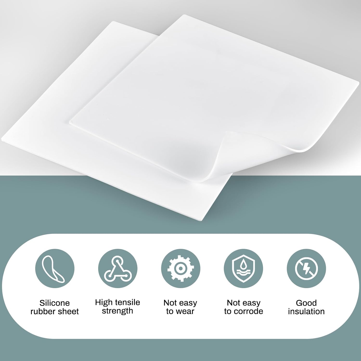 Feuille de caoutchouc de silicone 12 x 12 pouces, tampon en caoutchouc blanc de 1/8 pouce, matériau de joint en caoutchouc résistant à la chaleur - Fournisseurs Paidu