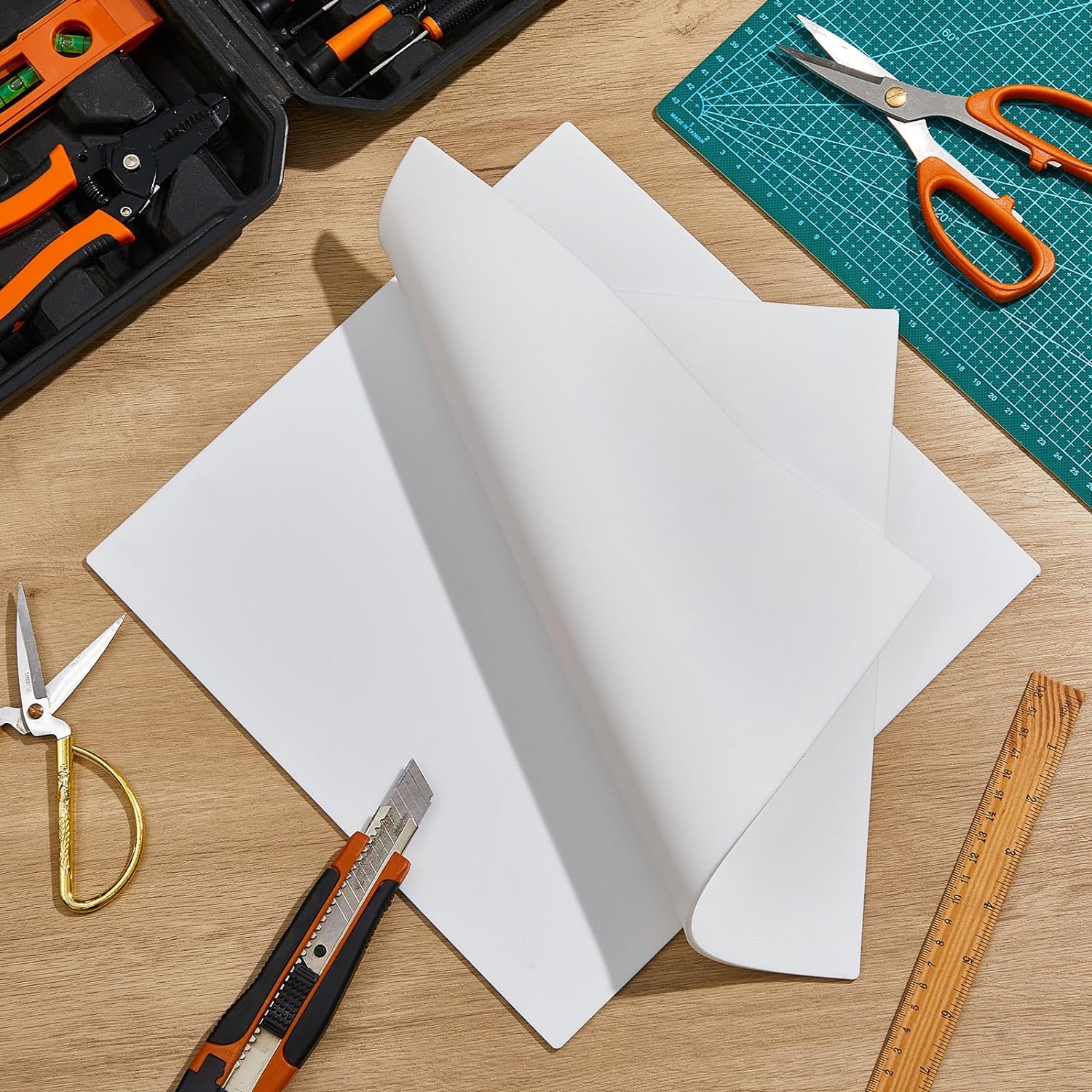 Feuille de caoutchouc de silicone 12 x 12 pouces, tampon en caoutchouc blanc de 1/8 pouce, matériau de joint en caoutchouc résistant à la chaleur - Fournisseurs Paidu